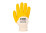 Робочі рукавички скляра Mastertool з облитою долонею жовті р.10