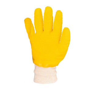 Робочі рукавички скляра Mastertool з облитою долонею жовті р.10
