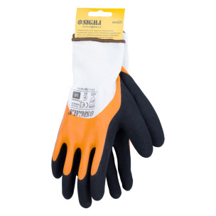Перчатки Sigma трикотажные с двойным латексным покрытием 9445621