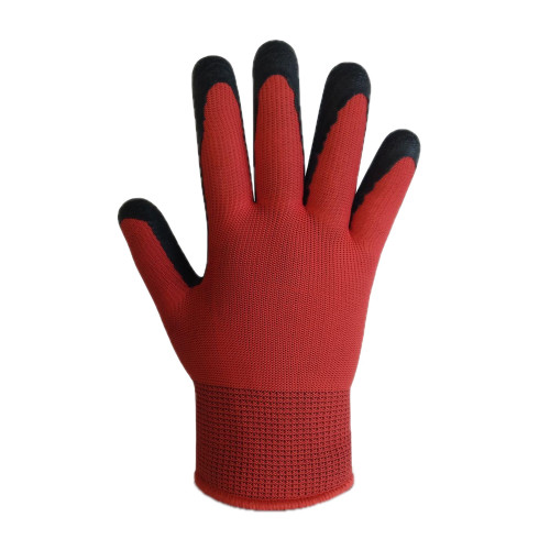 Рабочие перчатки Trident 1316 полиэстеровые с рифлёным латексным покрытием 