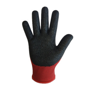 Рабочие перчатки Trident 1316 полиэстеровые с рифлёным латексным покрытием 