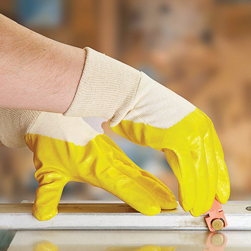 Робочі рукавички DOLONI 4523 жовтий нітрил