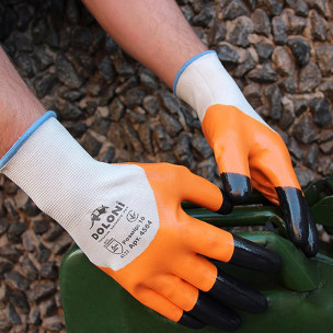 Робочі рукавички DOLONI 4564 трикотажні з нітриловим покриттям