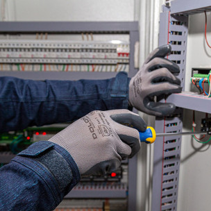 Робочі рукавички DOLONI 4579 трикотажні з нітриловим покриттям