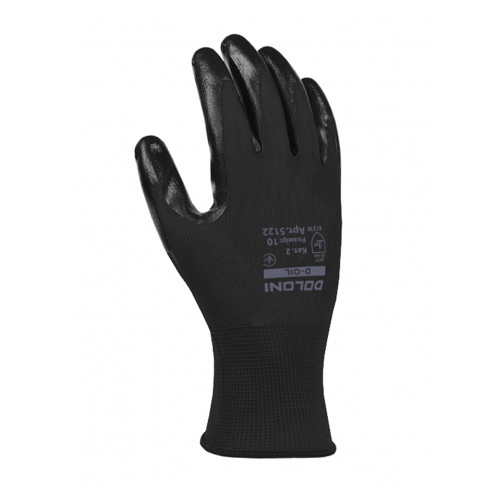 Робочі рукавички DOLONI 5122 D-OIL з нітрильною обливою розмір 10
