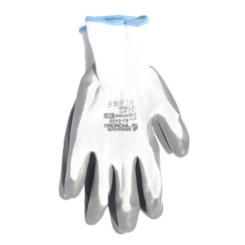 Рабочие перчатки Mastertool бесшовные серый нитрил