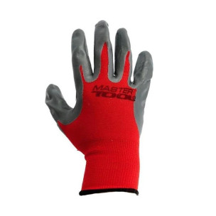Робочі рукавички Mastertool безшовні червоно-сірий нітрил Робочі рукавички Mastertool безшовні червоно-сірий нітрил