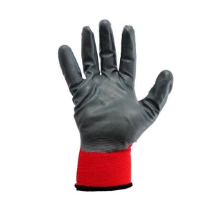 Рабочие перчатки Mastertool бесшовные красно-серый нитрил