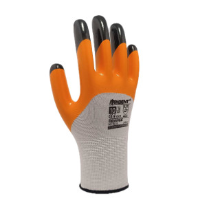 Рабочие перчатки полиэстеровые с нитриловым покрытием Trident Orange