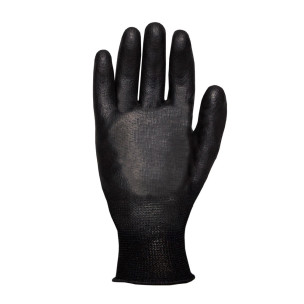 Рукавички робочі чорні трикотажні з PU покриттям SIZAM MicroFlex / CW р. 11