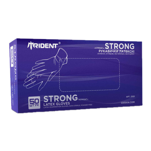 Перчатки латексные размер M Trident Strong