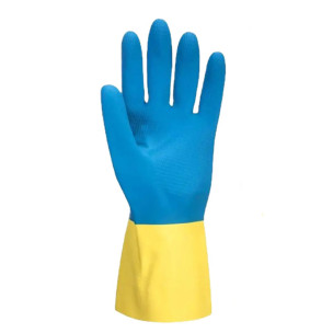 Рукавички господарські латексні жовто-блакитні р. L