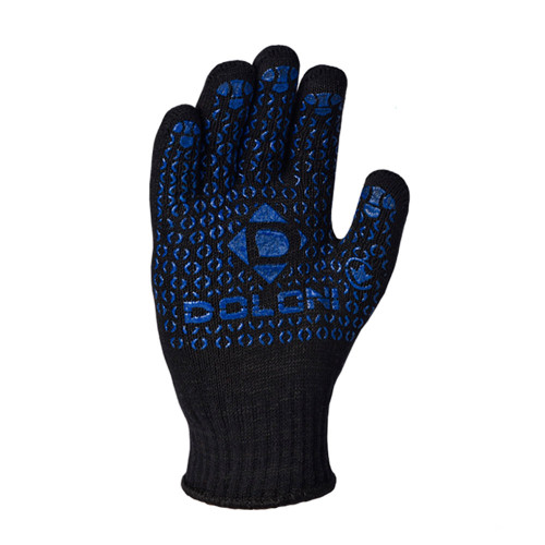 Рабочие перчатки DOLONI 648 c точкой ПВХ черные двойные