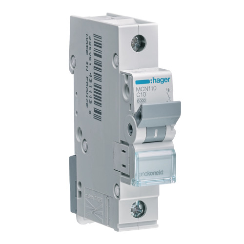 Автоматический выключатель 10A Hager C 1p
