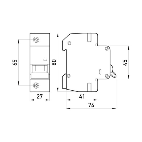 Модульный автоматический выключатель e.mcb.pro.60.1.K 80 p0430002