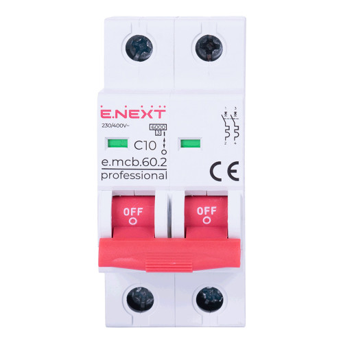 Модульный автоматический выключатель e.mcb.pro.60.2.C 10 P042016