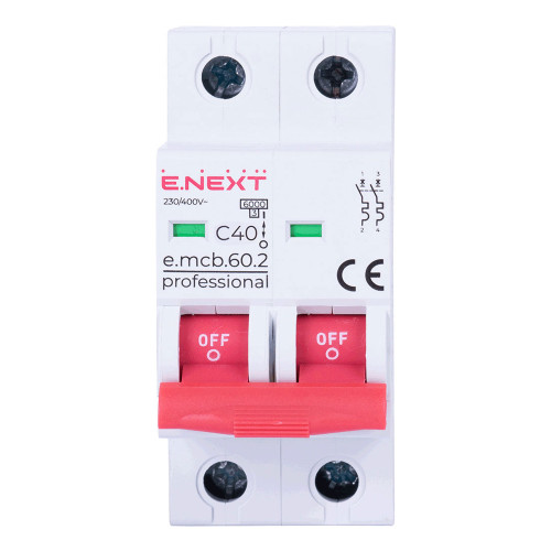Модульный автоматический выключатель e.mcb.pro.60.2.C 40 P042021