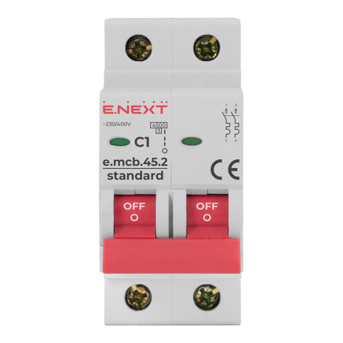 Модульний автоматичний вимикач e.mcb.stand. 45.2.C1 s002054