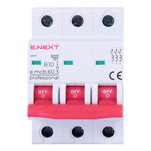 Модульний автоматичний вимикач e.mcb.pro.60.3.B 10 p041025