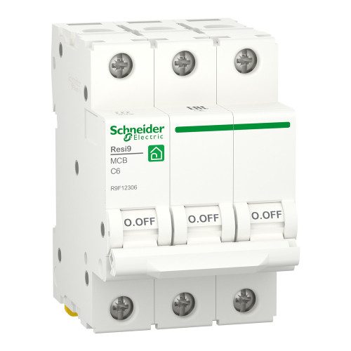 Автоматичний вимикач 6A Schneider Electric RESI9 C3р