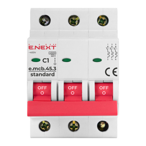 Модульний автоматичний вимикач e.mcb.stand. 45.3.C1 s002024