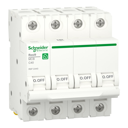 Автоматичний вимикач 40A Schneider Electric RESI9 C4р
