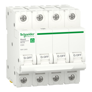 Автоматичний вимикач 63A Schneider Electric RESI9 C4р