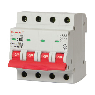 Модульний автоматичний вимикач e.mcb.stand.45.4.C10 S002046
