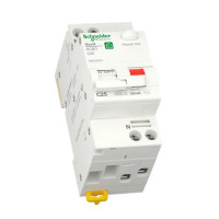 Вимикач диференціального струму 25A Schneider RESI9 1P+N 30мA C тип АC