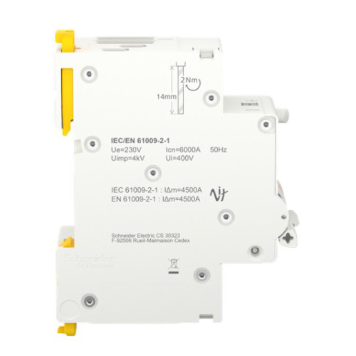 Вимикач диференціального струму 10A Schneider RESI9 1P+N 10мA C тип А