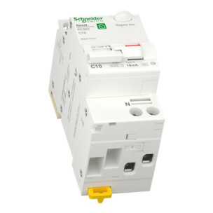 Вимикач диференціального струму 10A Schneider RESI9 1P+N 10мA C тип А