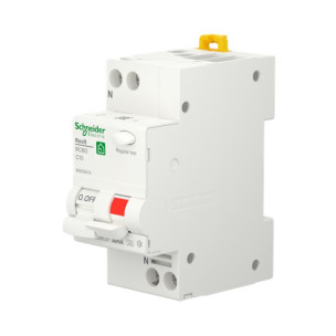 Выключатель дифференциального тока 10A Schneider RESI9 1P+N 30мA C тип А