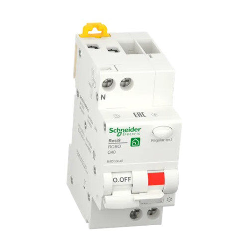Вимикач диференціального струму 40A Schneider RESI9 1P+N 30мA C тип А