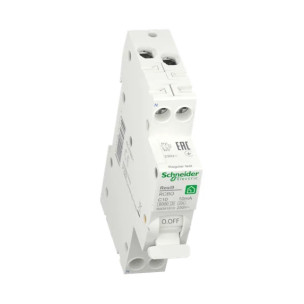 Вимикач диференціального струму компактний 10A Schneider RESI9 1P+N 10мA C тип А