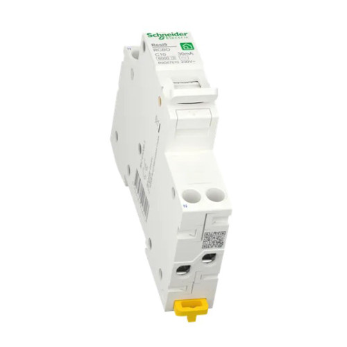 Выключатель дифференциального тока компактный 10A Schneider RESI9 1P+N 30мA C тип АC