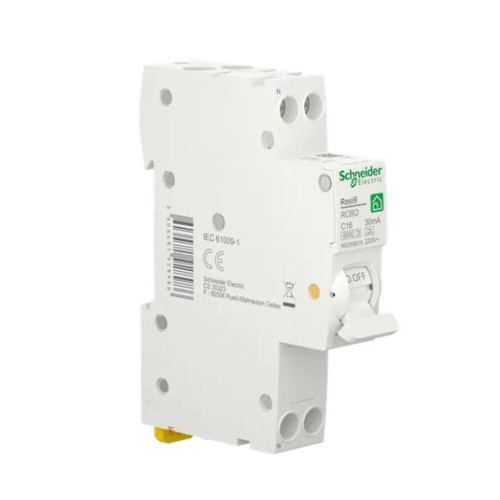 Вимикач диференціального струму компактний 16A Schneider RESI9 1P+N 30мA C тип А