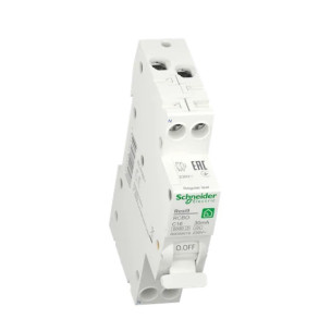 Выключатель дифференциального тока компактный 16A Schneider RESI9 1P+N 30мA C тип А