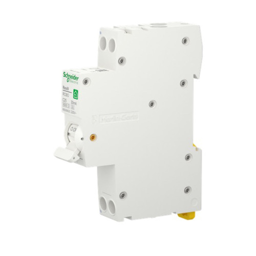 Вимикач диференціального струму компактний 25A Schneider RESI9 1P+N 30мA C тип А