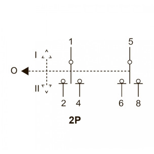 Перемикач 3-х позиційний Schneider Electric iSSW Acti9 2P 25A A9SCO225