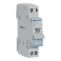 Перемикач 3-х позиційний Hager вихід зверху 1P 32A SFT132