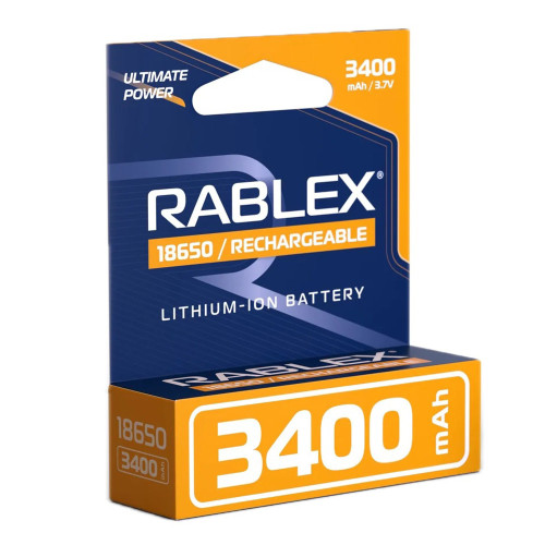 Акумулятор Rablex 18650 Li-ion 3.7V 3400mAh 1xBL
