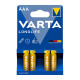 Батарейка VARTA LONGLIFE лужна AAA LR03 4xBL ALKALINE