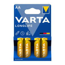 Батарейка VARTA LONGLIFE лужна AA LR6 4xBL ALKALINE