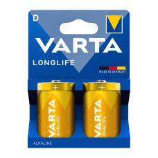 Батарейка VARTA LONGLIFE лужна D LR20 2xBL ALKALINE