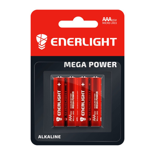 Батарейка Enerlight щелочная AAA LR03 4xBL ALKALINE