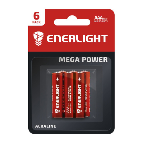 Батарейка Enerlight щелочная AAA LR03 6xBL ALKALINE
