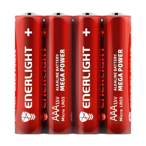 Батарейка Enerlight щелочная AAA LR03 4xFOL ALKALINE