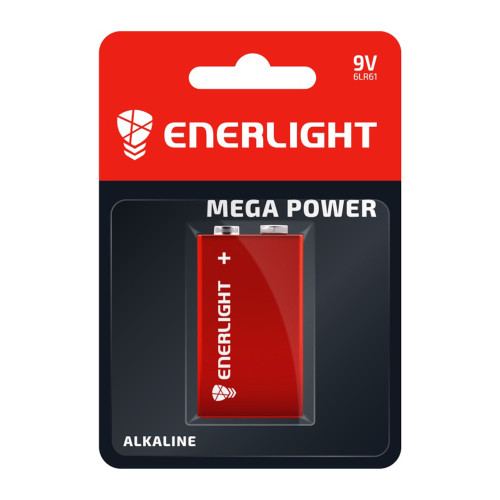 Батарейка ENERLIGHT лужна крона 6LR61 1xBL ALKALINE