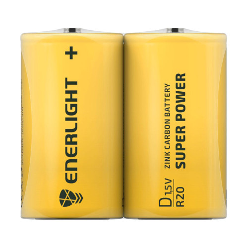 Батарейка Enerlight солевая D R20 2xFOL