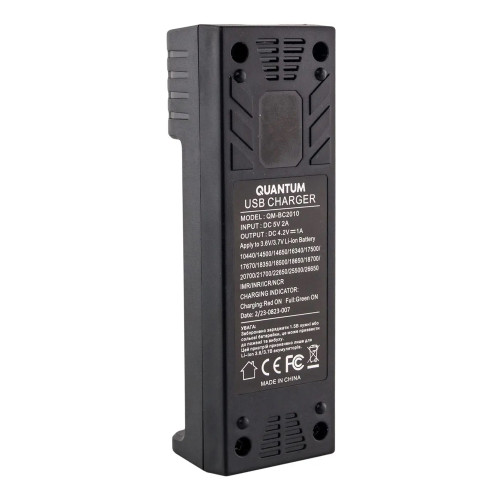 Зарядний пристрій Quantum для Li-ion 3.7V акк 1-slot (USB)